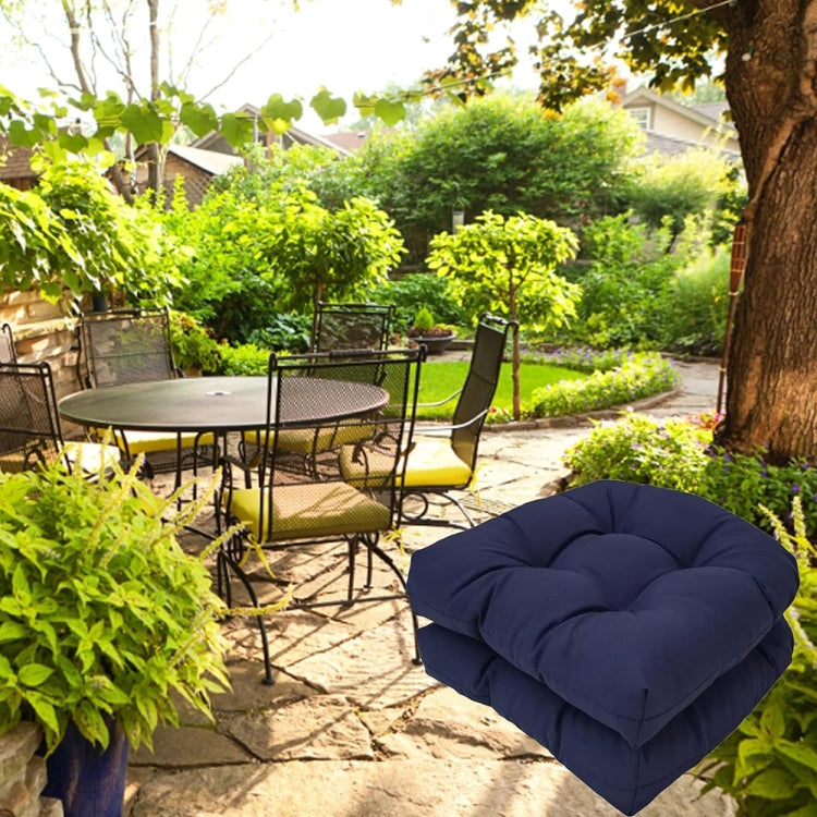 1pair 48 x 48cm Garden Patio Rattan Chair Waterproof Cushion Thick Soft Sofa Cushion(Light Grey) by bashfashion