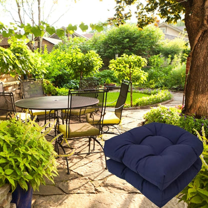 1pair 48 x 48cm Garden Patio Rattan Chair Waterproof Cushion Thick Soft Sofa Cushion(Light Grey) by bashfashion