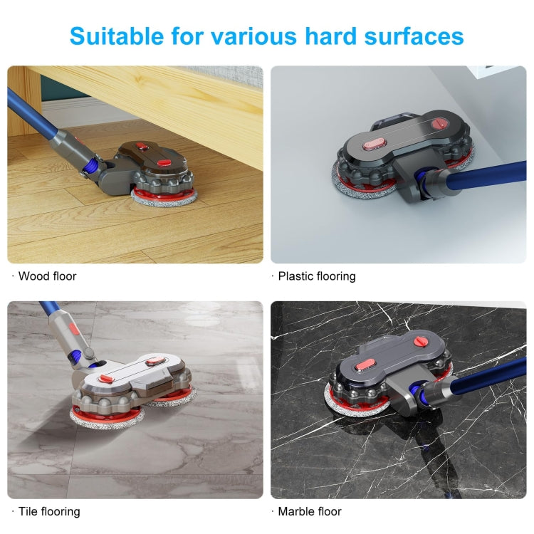 For Dyson V7 / V8 / V10 / V11 / V15 / G5 Vacuum Cleaner Electric Mop Head with Detachable Water Tank and 6 Mop Pads by bashfashion