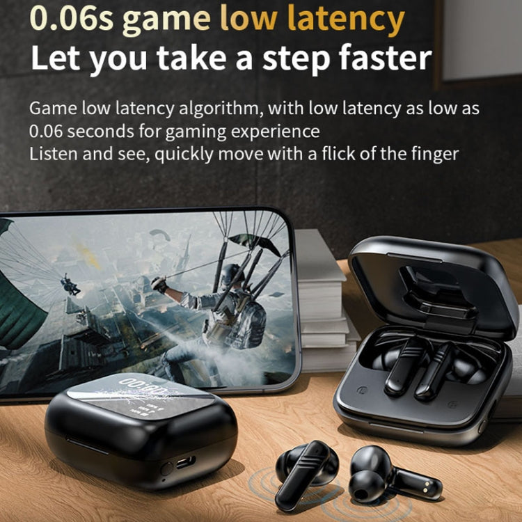 LX-10 Full-Color Touch Screen ANC+ENC Dual Noise Reduction In-Ear Wireless Bluetooth Earphone(Purple) by bashfashion