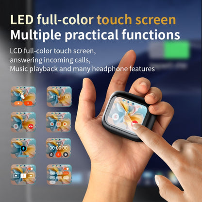 LX-10 Full-Color Touch Screen ANC+ENC Dual Noise Reduction In-Ear Wireless Bluetooth Earphone(Purple) by bashfashion