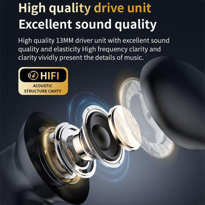 LX-10 Full-Color Touch Screen ANC+ENC Dual Noise Reduction In-Ear Wireless Bluetooth Earphone(Purple) by bashfashion