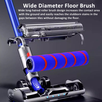 For Dyson V6 Vacuum Cleaner Soft Velvet Floor Brush Head with LED Lighting Independent Motor by bashfashion