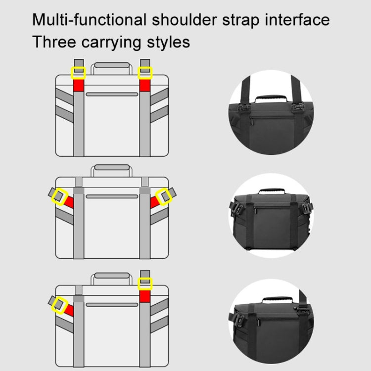 Cwatcun D115 Shoulder Crossbody Waterproof Leather Film DSLR Camera Bag, Color: Black Small by Cwatcun