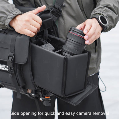 Cwatcun D115 Shoulder Crossbody Waterproof Leather Film DSLR Camera Bag, Color: Black Small by Cwatcun