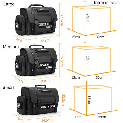 Cwatcun D115 Shoulder Crossbody Waterproof Leather Film DSLR Camera Bag, Color: Black Large by Cwatcun