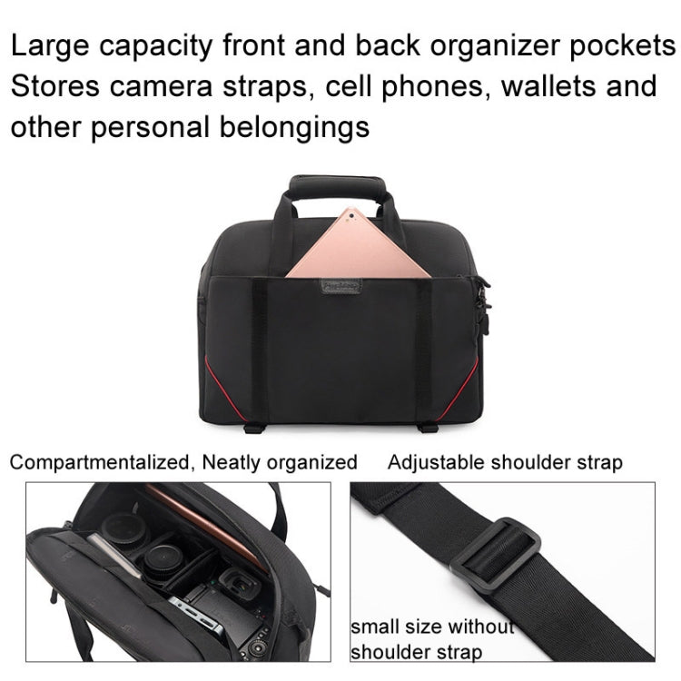 Cwatcun D109 Portable Casual Waterproof Multi-Function Camera Storage Photography Bag, Color: Small Black by Cwatcun