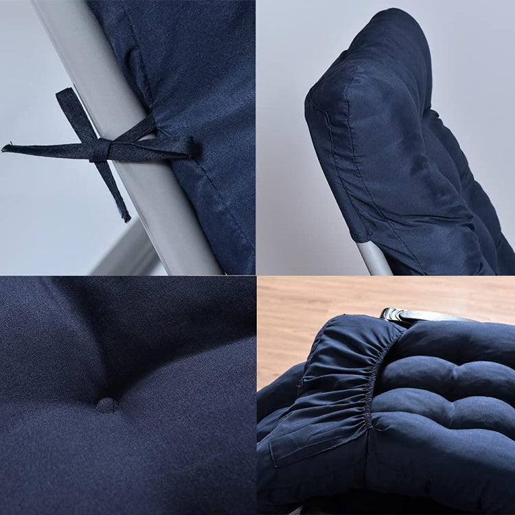 170x53x8cm Thickened Slip-on Home Recliner Cushion Garden Rocking Chair Cushion(Black) by bashfashion