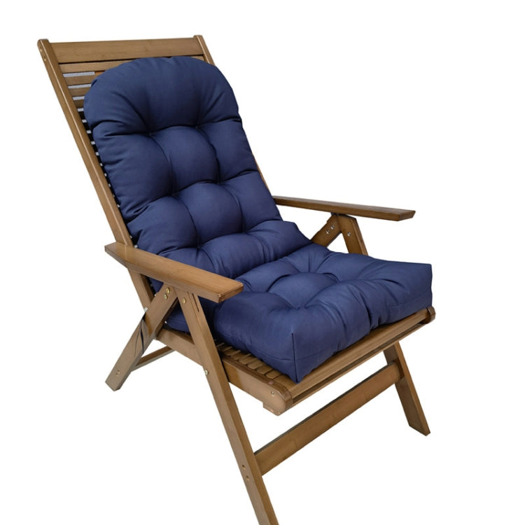 110x50cm Dome Waterproof Sun-proof Garden Folding High Back Chair Cushions, Color: Navy Blue by bashfashion