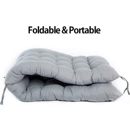 125x48x8cm Thickened Soft Home Recliner Cushions Garden Rocking Chair Cushions(Black) by bashfashion