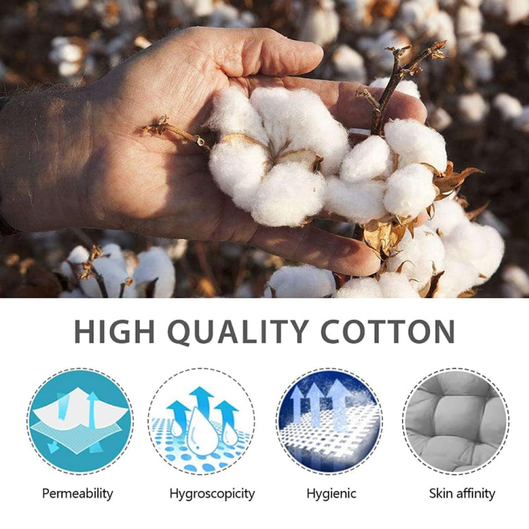 120x50x8cm Home Soft Lounger Cushion Garden Fabric Backrest Rattan Chair Cushion(Black) by bashfashion