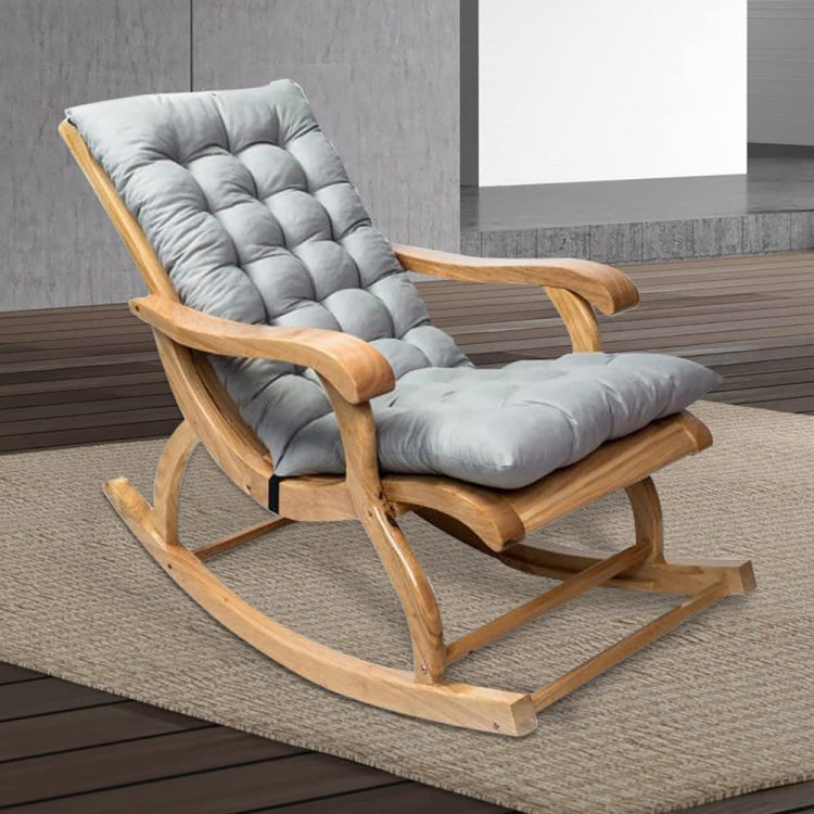 120x50x8cm Home Soft Lounger Cushion Garden Fabric Backrest Rattan Chair Cushion(Black) by bashfashion