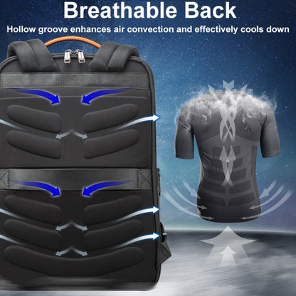 Bopai 61-51011 Large-Capacity Waterproof Business Laptop Backpack With USB+Type-C Port(Black) by Bopai