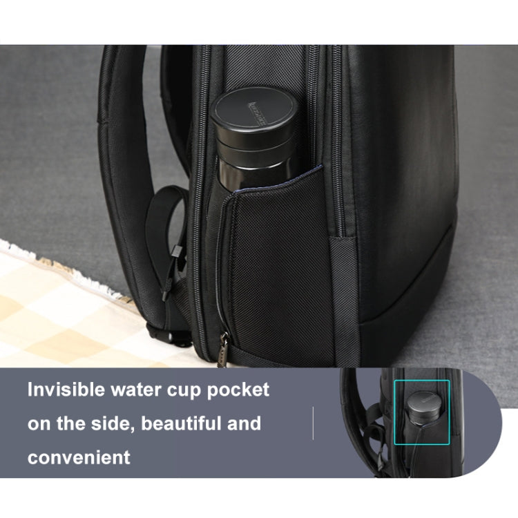 Bopai 61-51011 Large-Capacity Waterproof Business Laptop Backpack With USB+Type-C Port(Black) by Bopai