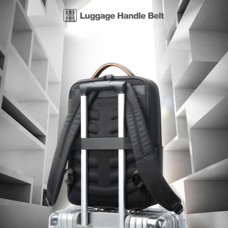 Bopai 61-53111 Large-capacity Waterproof Business Laptop Backpack With USB+Type-C Port(Black) by Bopai