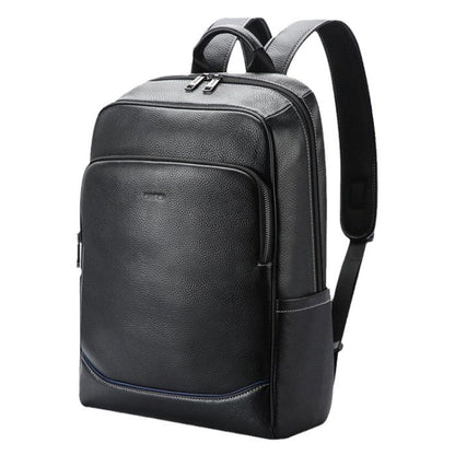 Bopai 61-121671A Top-Layer Cowhide Large-Capacity Casual Business Laptop Backpack(Black) by Bopai