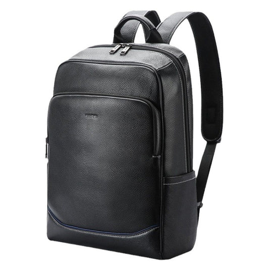Bopai 61-121671A Top-Layer Cowhide Large-Capacity Casual Business Laptop Backpack(Black) by Bopai