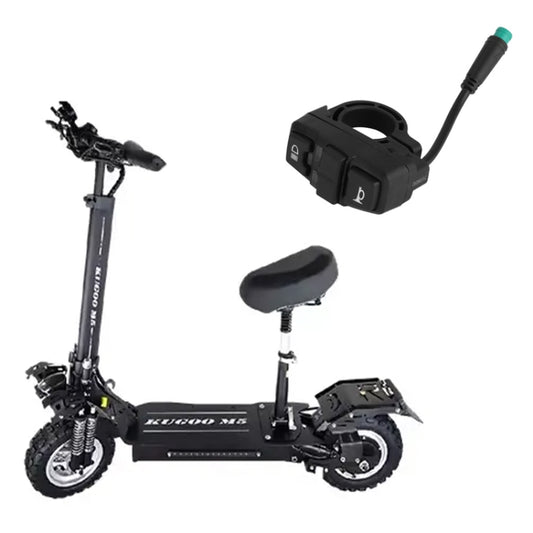 For KUGOO M5 AIMITE Electrical Scooter Horn Headlight Steering Control Three Function Switch(Black) by AIMITE