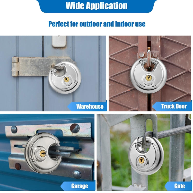 70mm Household Anti-Theft Rust-Proof And Waterproof Pure Copper Core Round Padlock by bashfashion