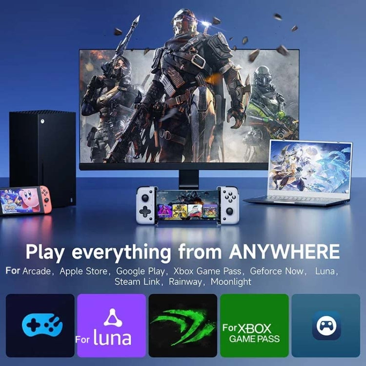 EasySMX M05 Mobile Gaming Controller For Type-C Mobile Phones And IPhone 15 Series With Hall Trigger(Black White) by EasySMX