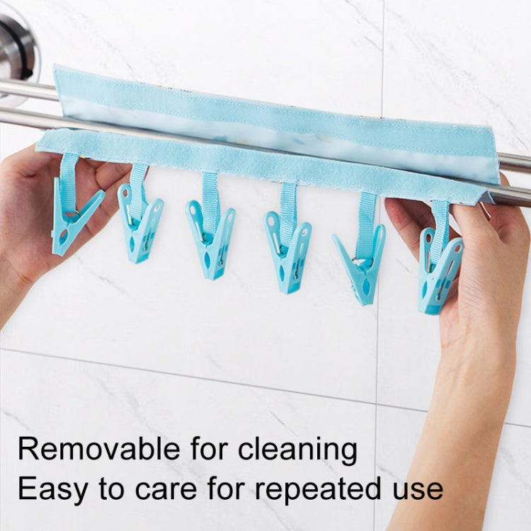 Multi Clip Portable Fabric Clothes Hanger Multifunctional Folding Fabric Clothes Clip Hangers, Color: Gray by bashfashion