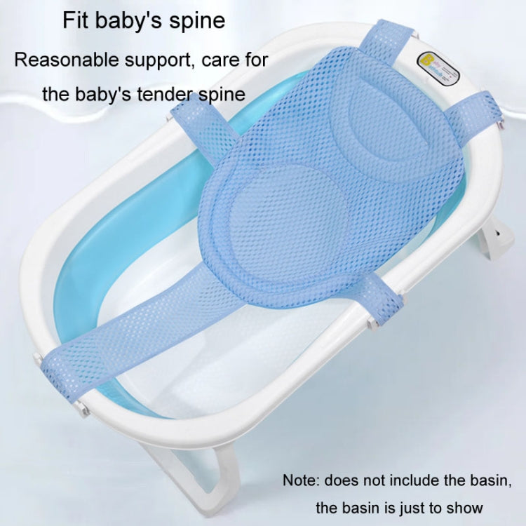 Baby Bath Tub Bathing Support Net Stand Newborn Non-Slip Suspended Shower Mat, Style: 5 Buckle Blue by bashfashion