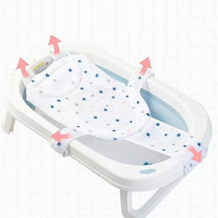 Newborn Bath Net Suspension Mat Non-Slip Baby Bath Mat Length Adjustable Bathtub Stand(5 Buckle Star) by bashfashion