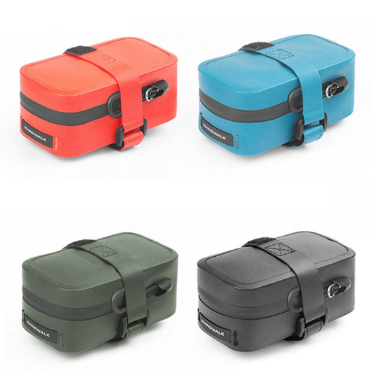 Rhinowalk RK5200 0.39L Bicycle Lightweight Waterproof Tail Bag Outdoor Cycling TPU Saddle Bag(Black) by Rhinowalk