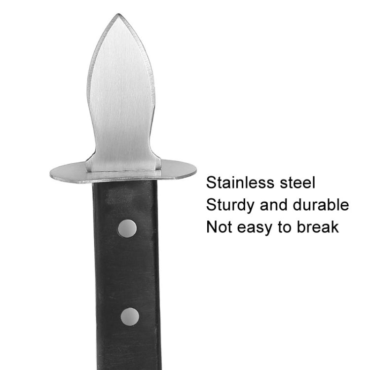 Stainless Steel Opening Oyster Scallop Tool Kitchen Shell Pryer Knife+Wooden Stand by bashfashion