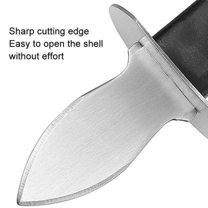 Stainless Steel Opening Oyster Scallop Tool Kitchen Shell Pryer Knife+Wooden Stand by bashfashion