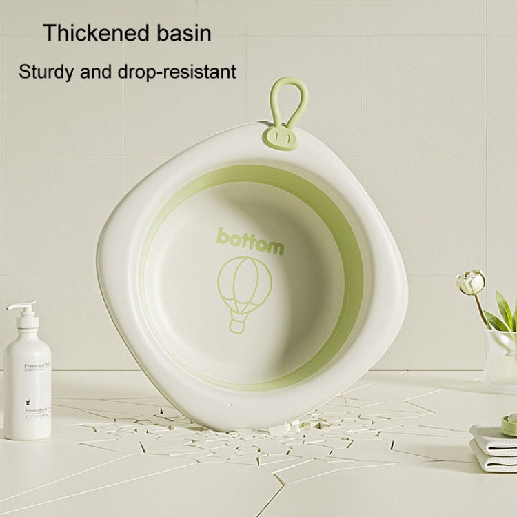 Children Folding Washbasin Newborn Baby Portable Thickened Plastic Wash Basin(Grey) by bashfashion