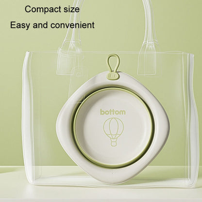 Children Folding Washbasin Newborn Baby Portable Thickened Plastic Wash Basin(Grey) by bashfashion