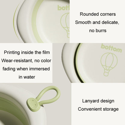 Children Folding Washbasin Newborn Baby Portable Thickened Plastic Wash Basin(Grey) by bashfashion