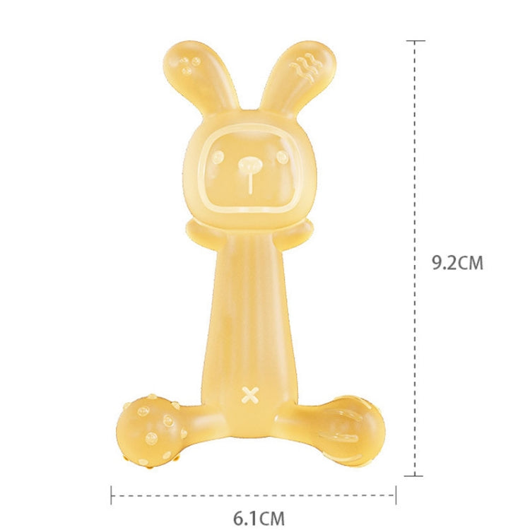Bunny Baby Teether BPA Free Food-Grade Silicone Teether Infant Teething Stick Anti-Eating Hand, Color: Nano Color by bashfashion
