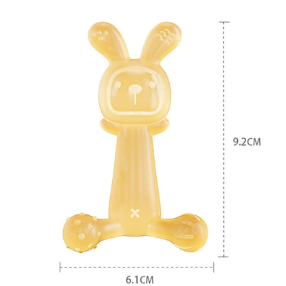 Bunny Baby Teether BPA Free Food-Grade Silicone Teether Infant Teething Stick Anti-Eating Hand, Color: Nano Color by bashfashion