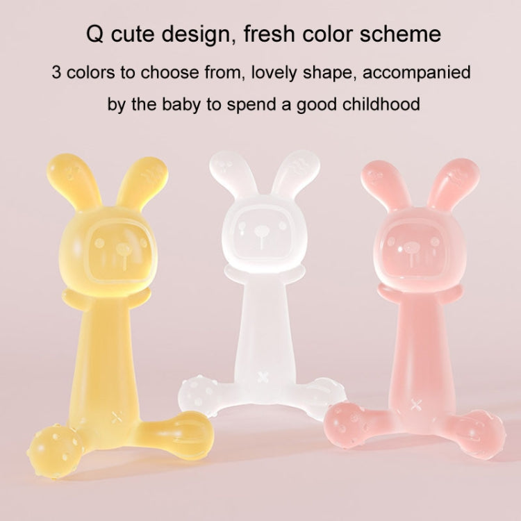 Bunny Baby Teether BPA Free Food-Grade Silicone Teether Infant Teething Stick Anti-Eating Hand, Color: Nano Color by bashfashion