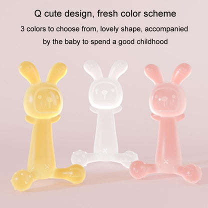 Bunny Baby Teether BPA Free Food-Grade Silicone Teether Infant Teething Stick Anti-Eating Hand, Color: Nano Color by bashfashion