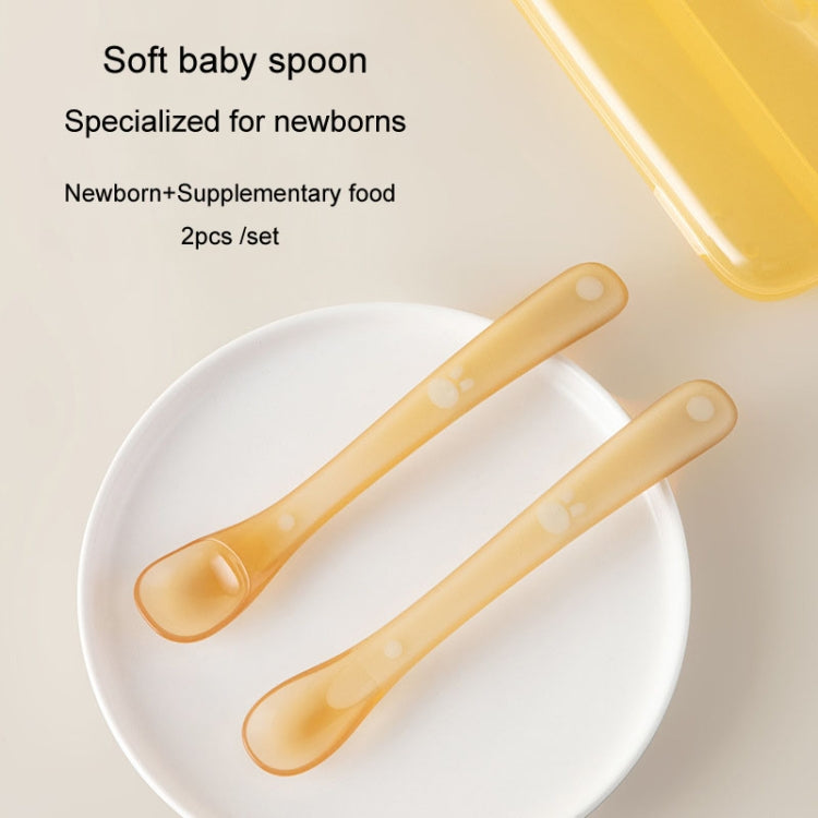 Baby Silicone Spoon Infant Silicone Feeding Spoon Soft Children Tableware, Specification: With Box by bashfashion