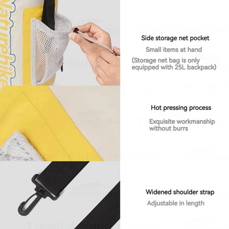 Naturehike Rafting Waterproof Bag Dry Wet Separate Shoulder Bag Outdoor Swimming Pack, Color: 10L Yellow by Naturehike