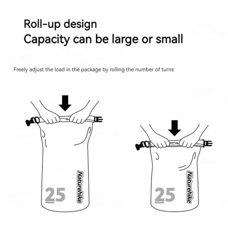 Naturehike Rafting Waterproof Bag Dry Wet Separate Shoulder Bag Outdoor Swimming Pack, Color: 10L White by Naturehike