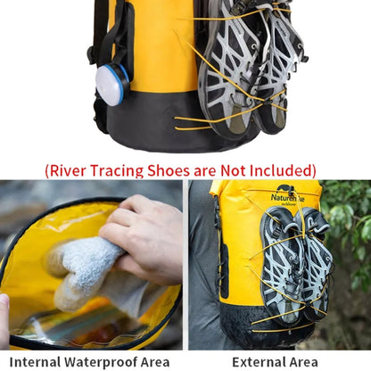 Naturehike Wet Dry IPX6 Waterproof Bag Outdoor Seaside Diving Swimming Rafting Equipment, Color: 30L Yellow by Naturehike