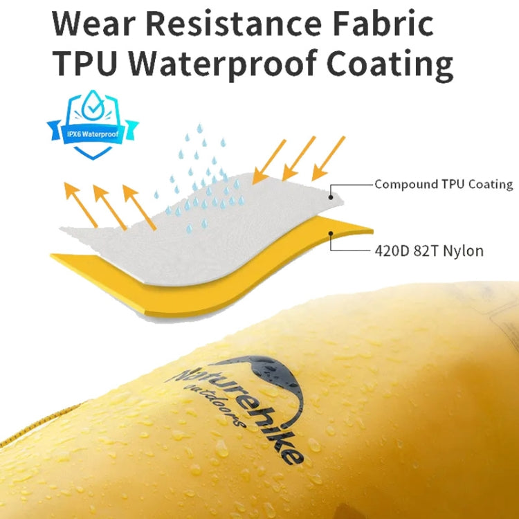 Naturehike Wet Dry IPX6 Waterproof Bag Outdoor Seaside Diving Swimming Rafting Equipment, Color: 20L Khaki by Naturehike