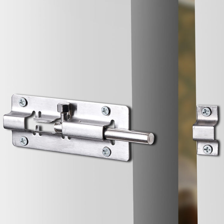 10 inch Stainless Steel Latch Door Bolt Bathroom Wooden Door And Window Anti-Theft Latch Lock by bashfashion