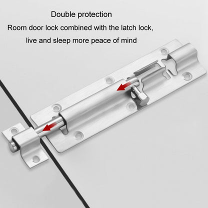 5 inch Stainless Steel Latch Door Bolt Bathroom Wooden Door And Window Anti-Theft Latch Lock by bashfashion