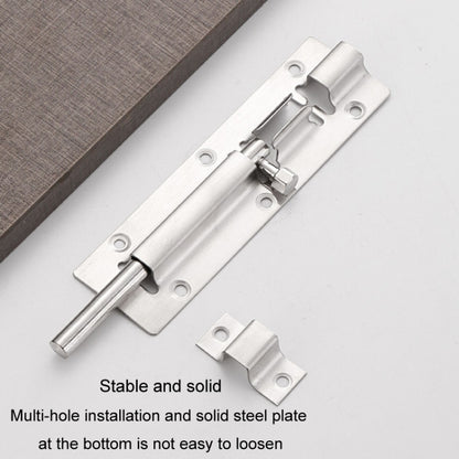 4 inch Stainless Steel Latch Door Bolt Bathroom Wooden Door And Window Anti-Theft Latch Lock by bashfashion