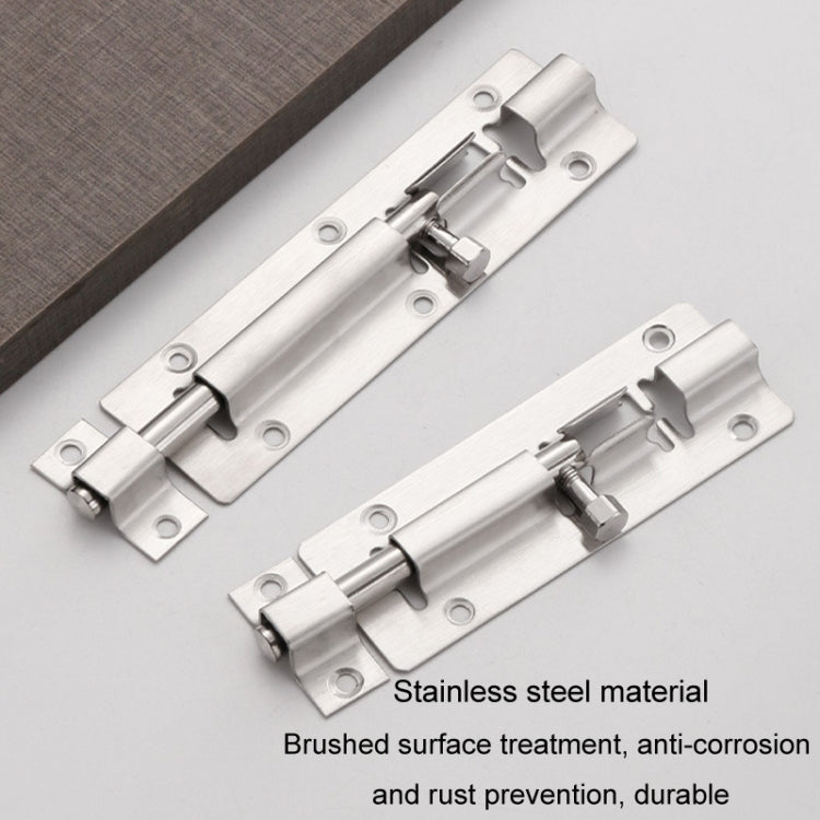 8 inch Stainless Steel Latch Door Bolt Bathroom Wooden Door And Window Anti-Theft Latch Lock by bashfashion