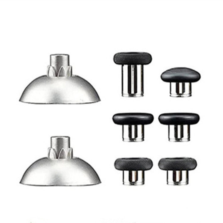 For PS4 Joystick 8pcs /Set Gamepad Metal Buttons Mushroom Head Magnetic Base Cross Keys Accessory Set by bashfashion