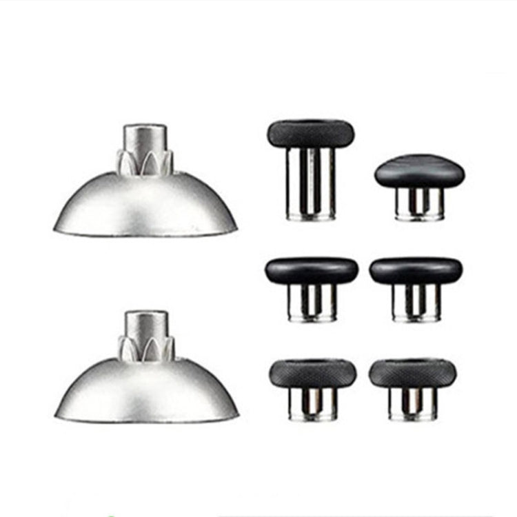For PS5 Joystick 8pcs /Set Gamepad Metal Buttons Mushroom Head Magnetic Base Cross Keys Accessory Set by bashfashion