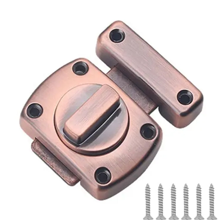 Stainless Steel Rotate Bolt Latch Anti-Theft Security Bathroom Door Lock Spring Latch, Specification: Small Red Bronze by bashfashion