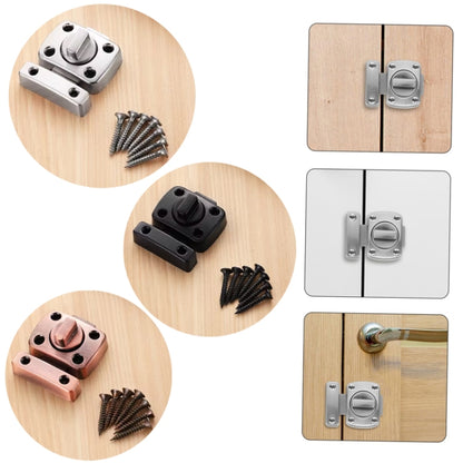 Stainless Steel Rotate Bolt Latch Anti-Theft Security Bathroom Door Lock Spring Latch, Specification: Small Black by bashfashion